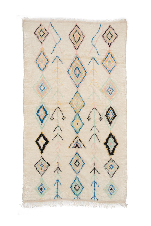 Delicate Pastel | 4.6' x 8.4' - Mint + Wool