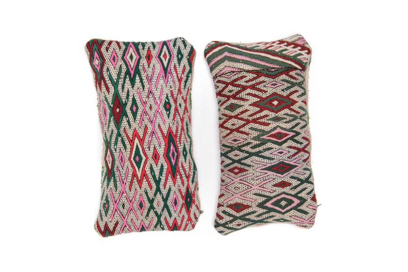 Groovy Lumbar Pillow - Mint + Wool