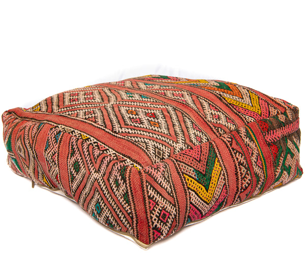 Herringbone Moroccan Pouf