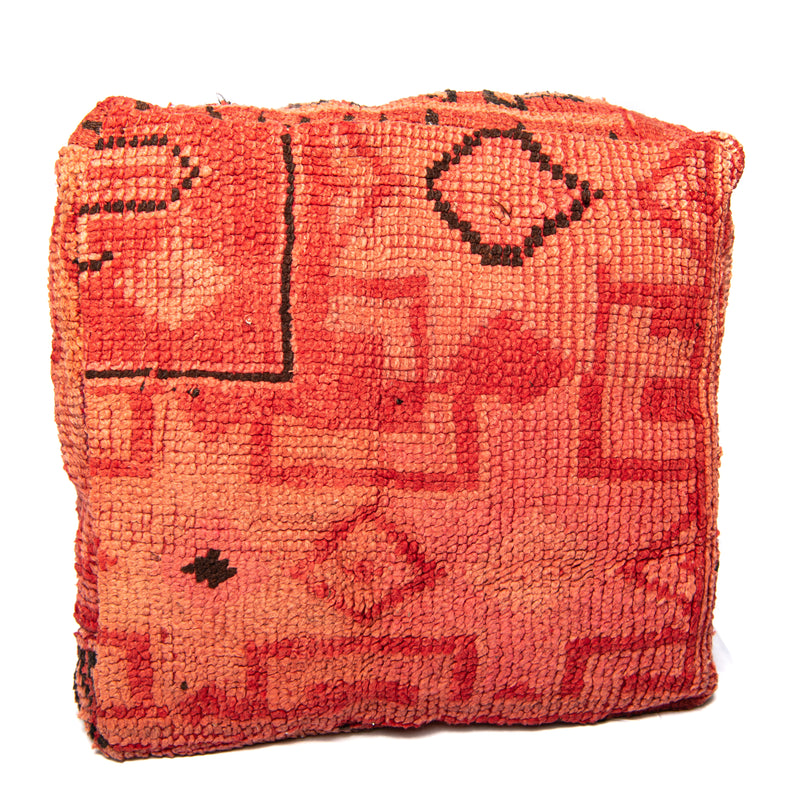 Coral Star Moroccan Pouf